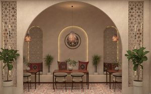 Neo-Arabic Boutique Café Design