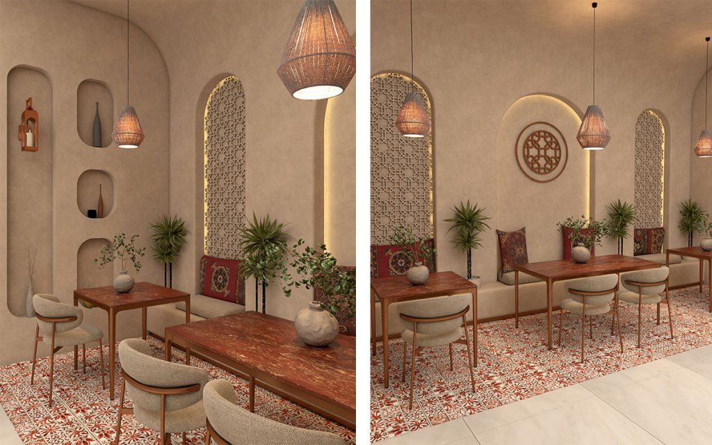 Neo-Arabic Boutique Café Design