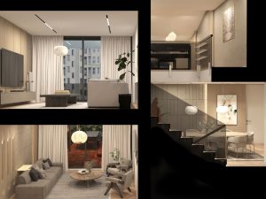 Residential interior design with Japandi design style