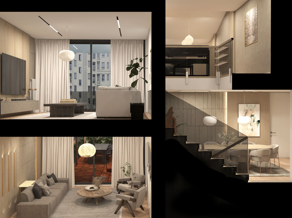 Residential interior design with Japandi design style
