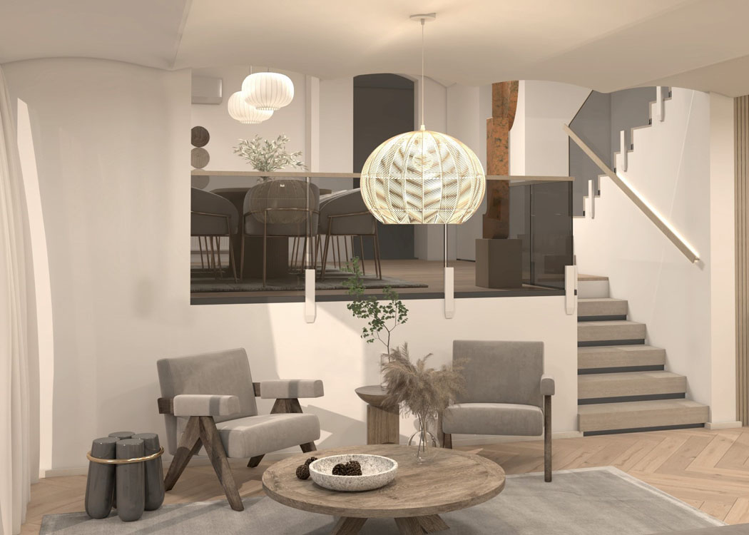 Residential interior design with Japandi design style
