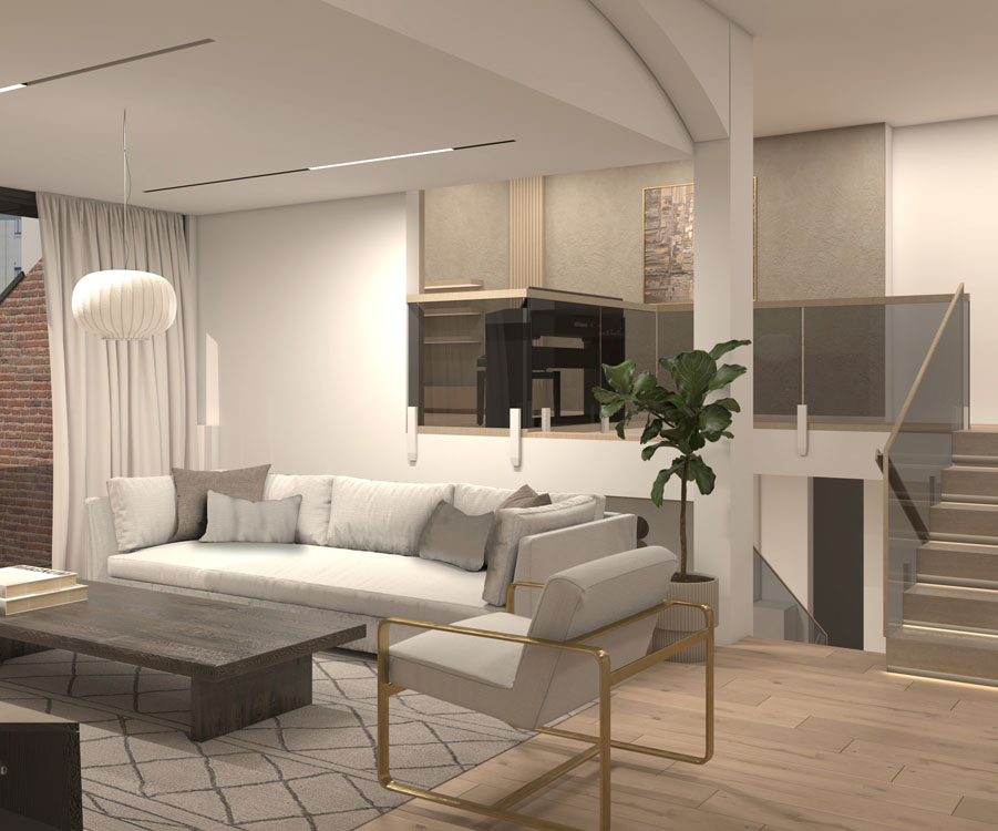 Residential interior design with Japandi design style