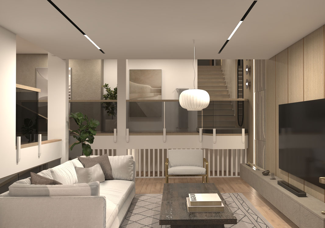 Residential interior design with Japandi design style