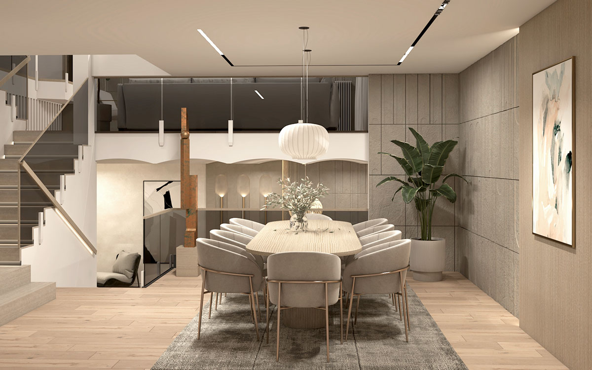 Residential interior design with Japandi design style