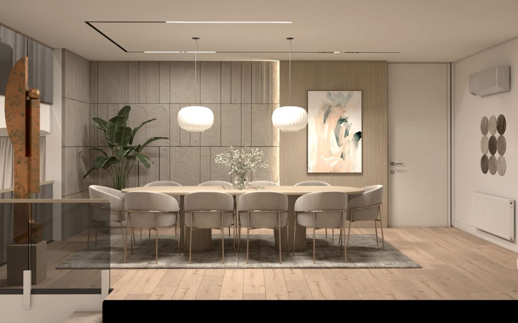 Residential interior design with Japandi design style