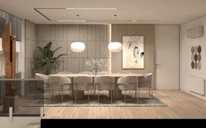 Residential interior design with Japandi design style