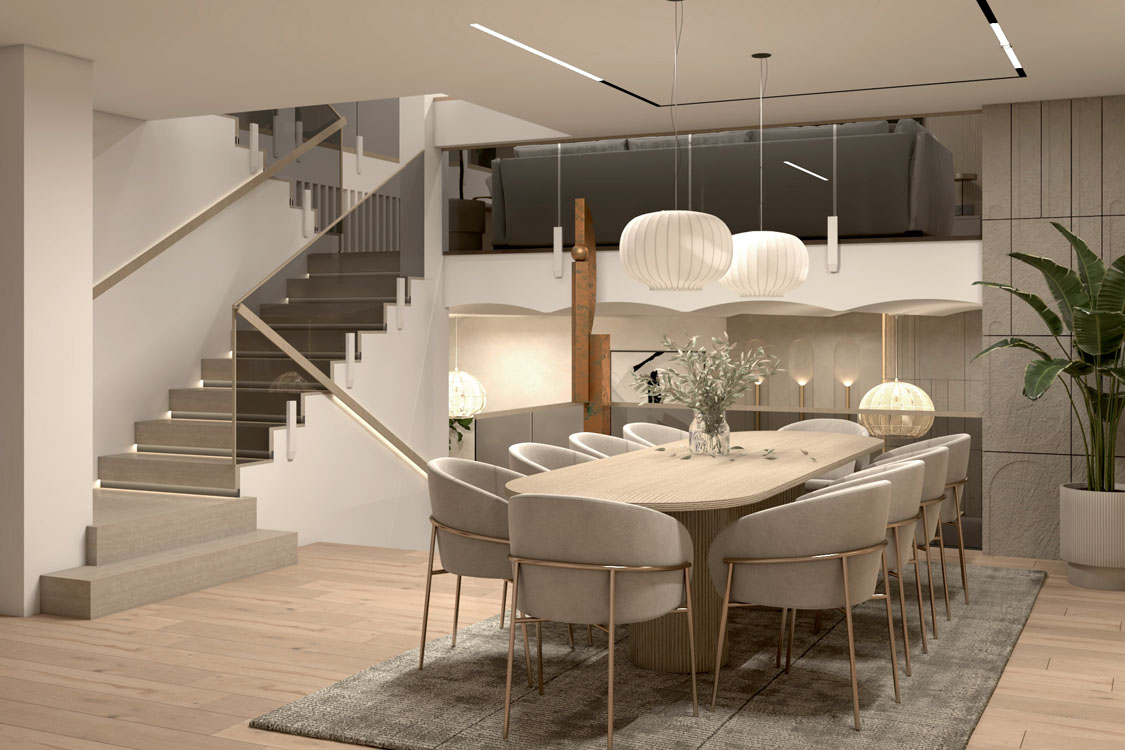 Residential interior design with Japandi design style