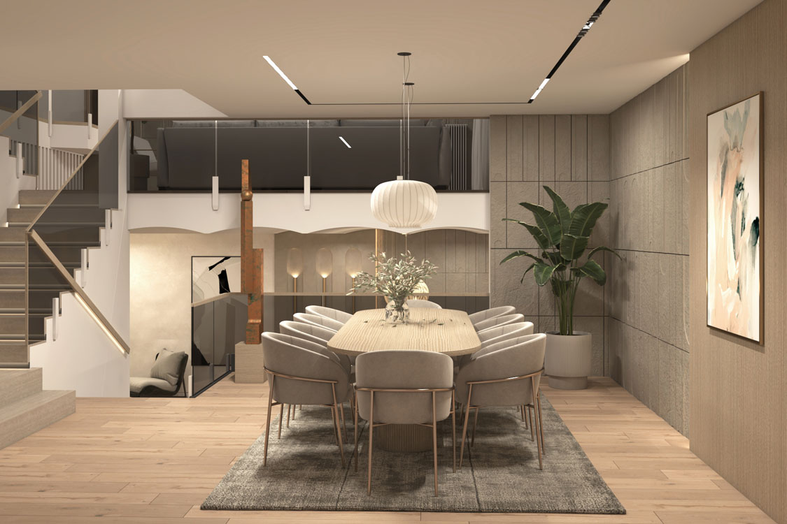 Residential interior design with Japandi design style