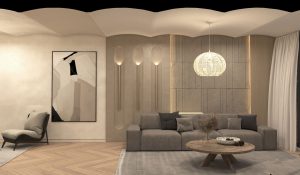 Residential interior design with Japandi design style