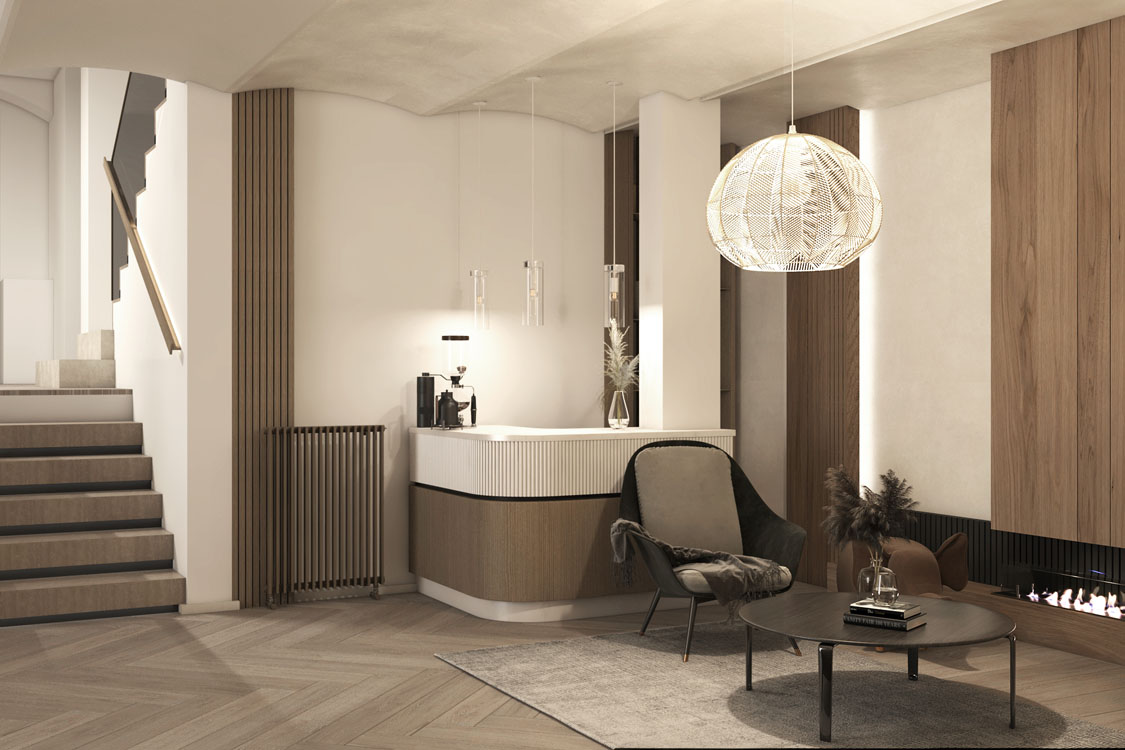 Residential interior design with Japandi design style