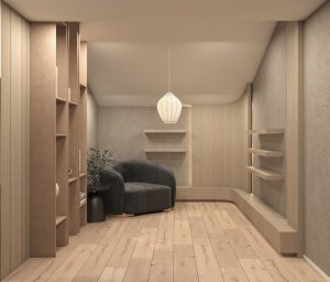 Residential interior design with Japandi design style