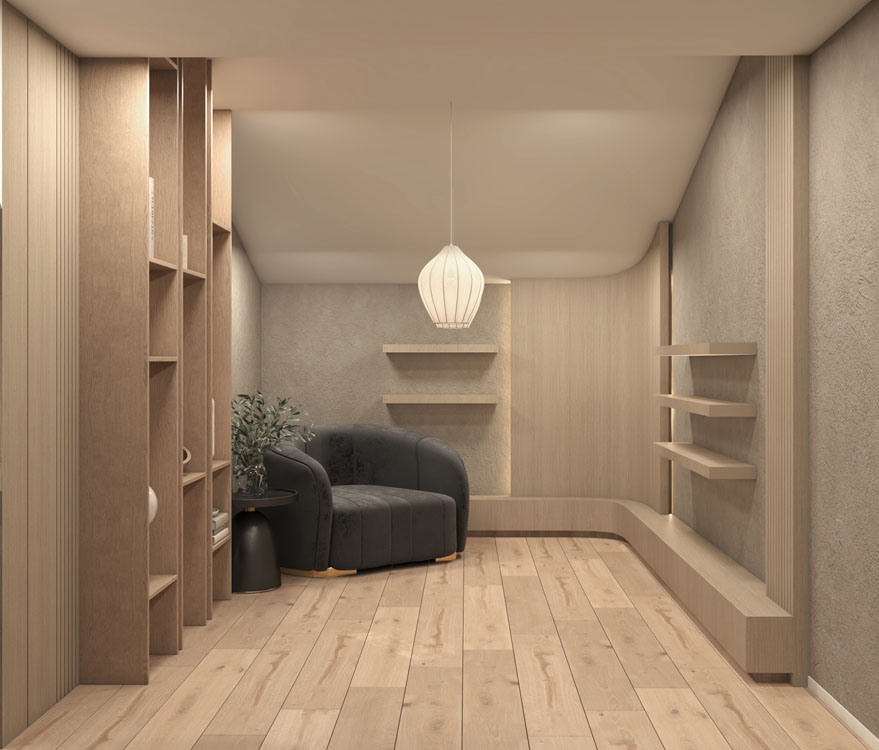 Residential interior design with Japandi design style